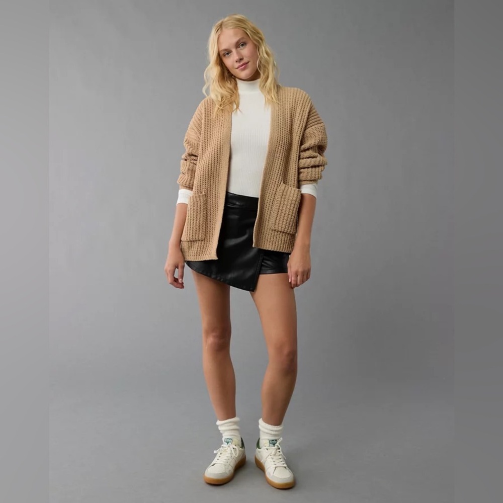 American Eagle NWT Open Front Cardigan in Camel sz Large 25" Ptp